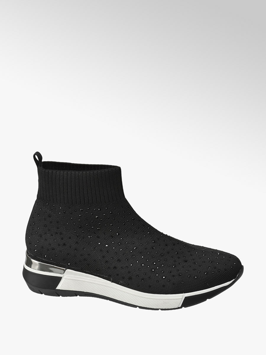 Damen Sock Boots von Graceland in schwarz Damen Sock Boots von Graceland in schwarz